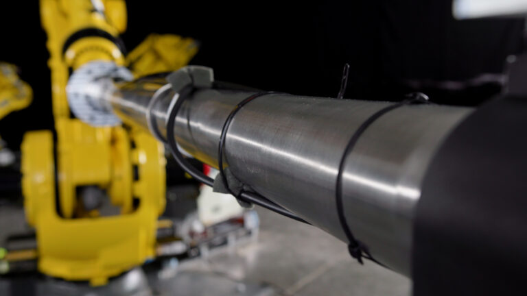 Techreo boom extending 8 feet from a robot wrist